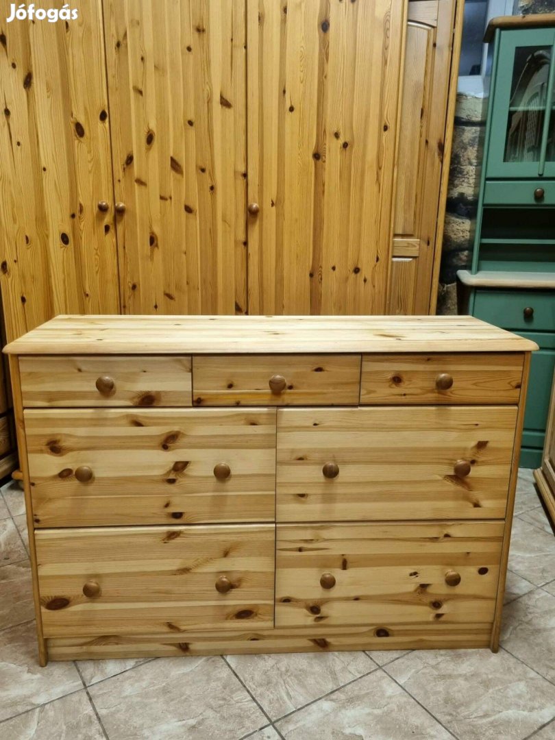Fenyő komód 123x84x39