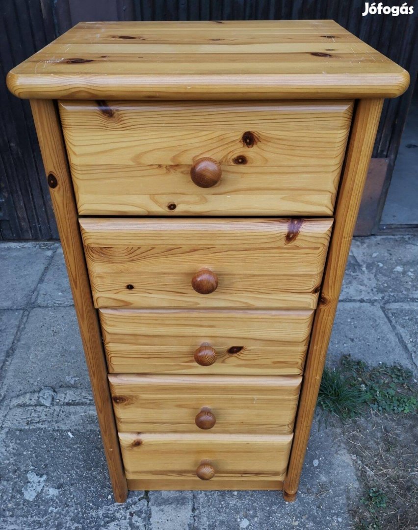 Fenyő komód 5 fiókos 97x47x39