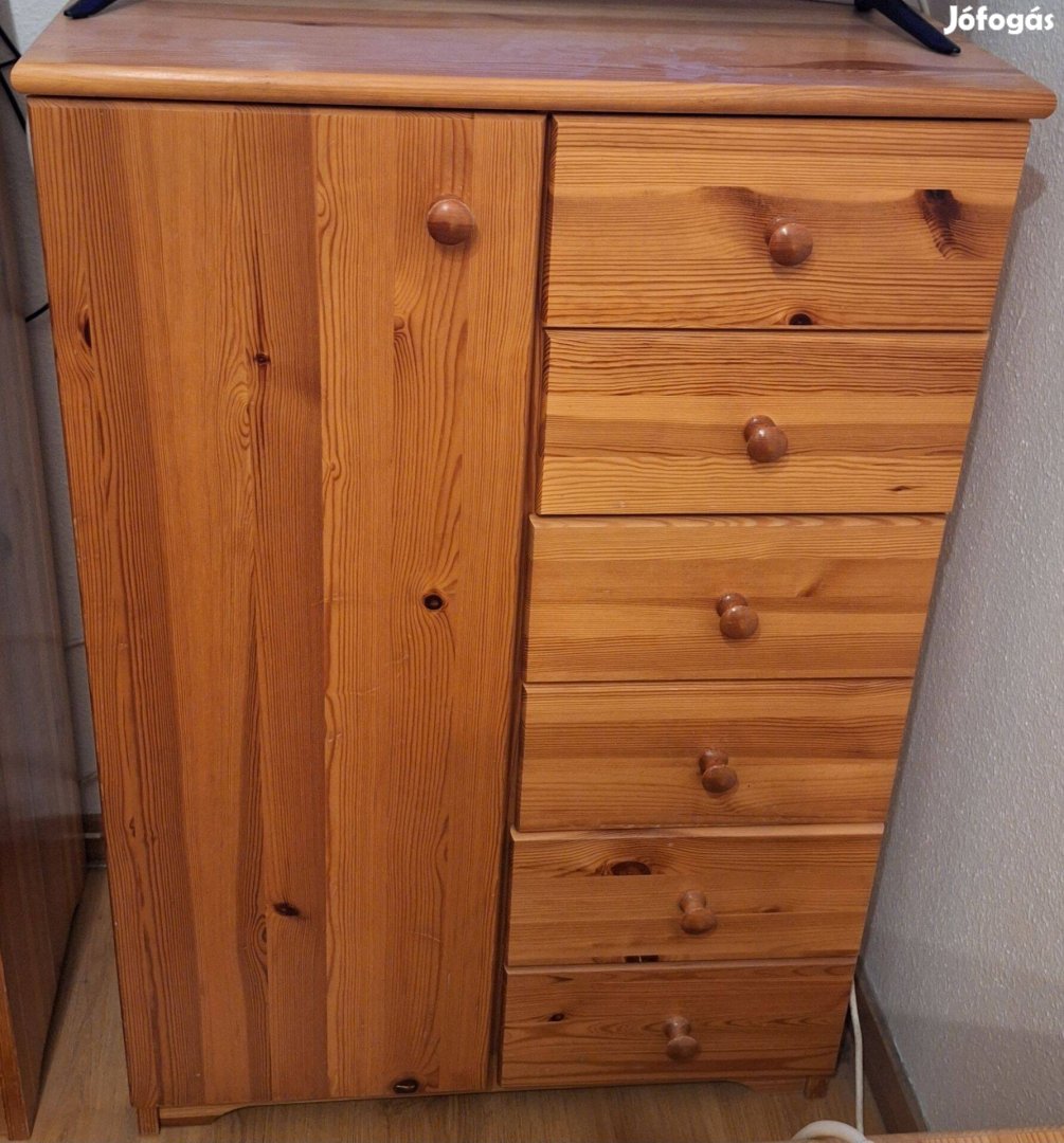 Fenyő komód 6 fiókos