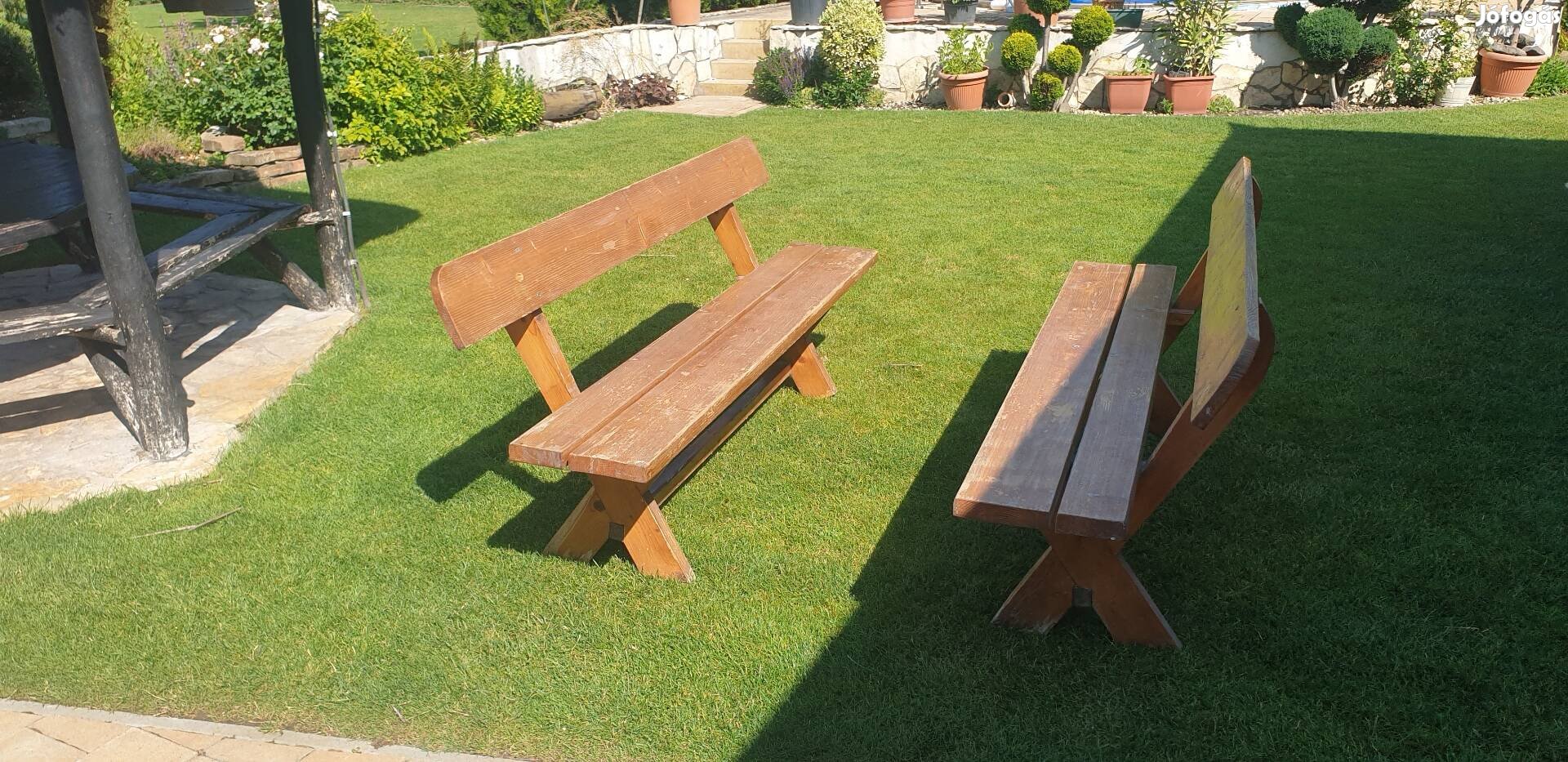Fenyő pad  kiülő 195cm 2 db