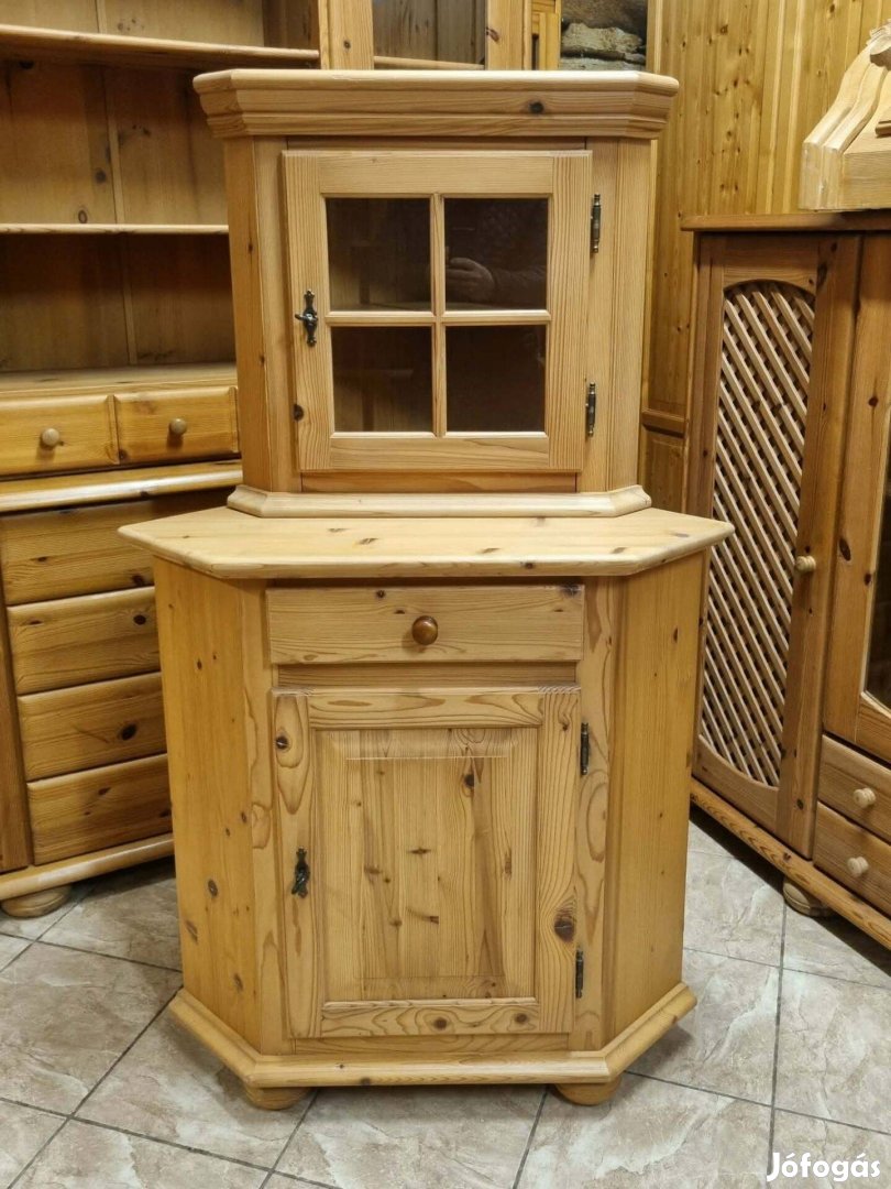 Fenyő sarok tálaló 87x87x6265x60x47