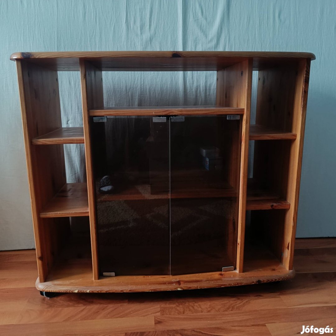 Fenyő tv állvány tömör borovi fenyőfa