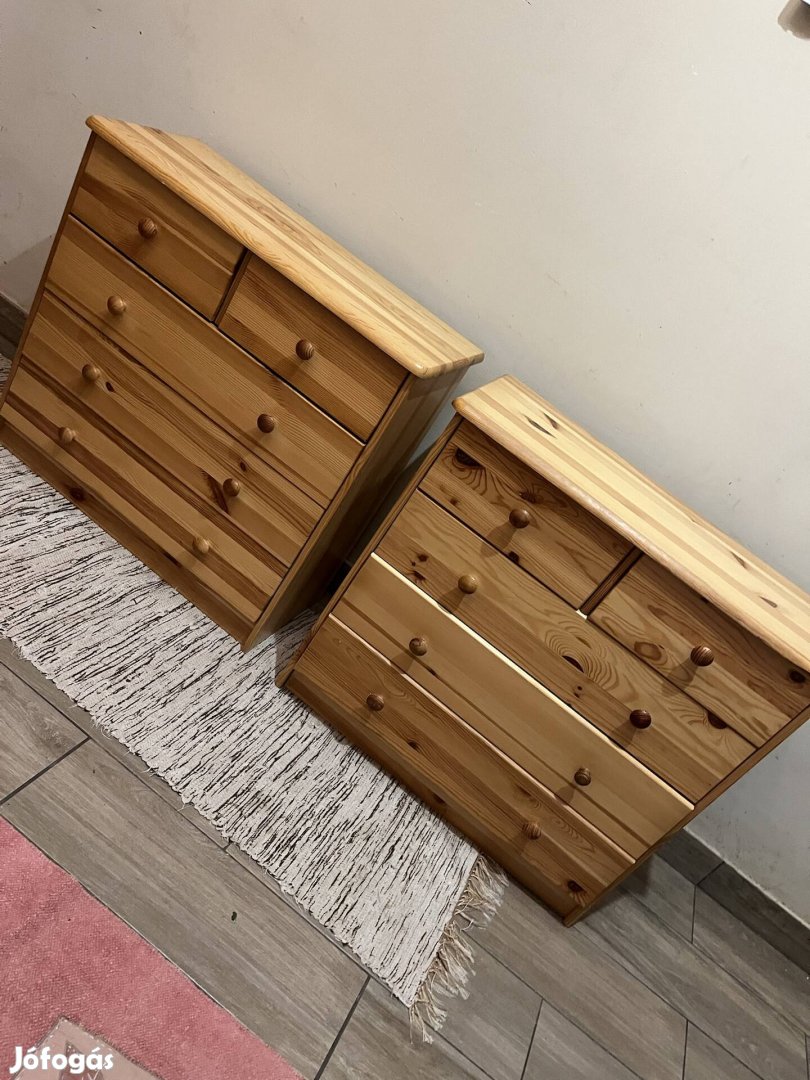 Fenyőfa komód eladó 35000 ft/ db 81x38/76 cm bp.1171