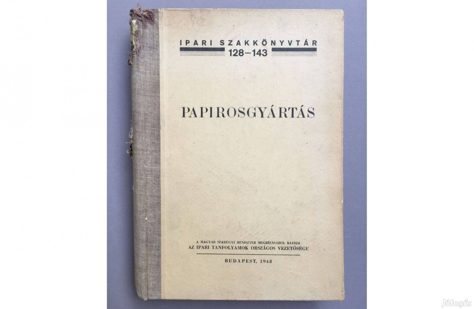 Ferdinandy Gejza: Papirosgyártás c. (Ipari Szakkönyvtár, 1948) könyve