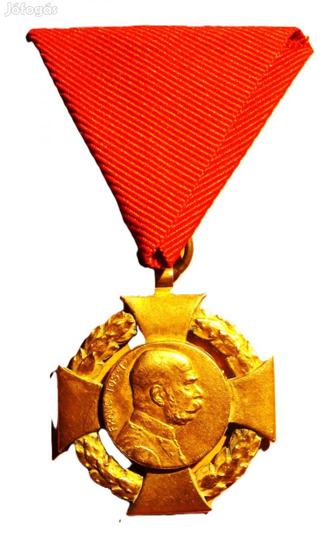 Ferenc József Jubileumi Kereszt mellszalaggal aUNC