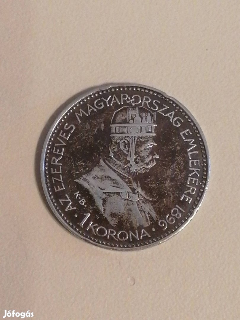 Ferenc József Millenniumi ezüst 1 korona
