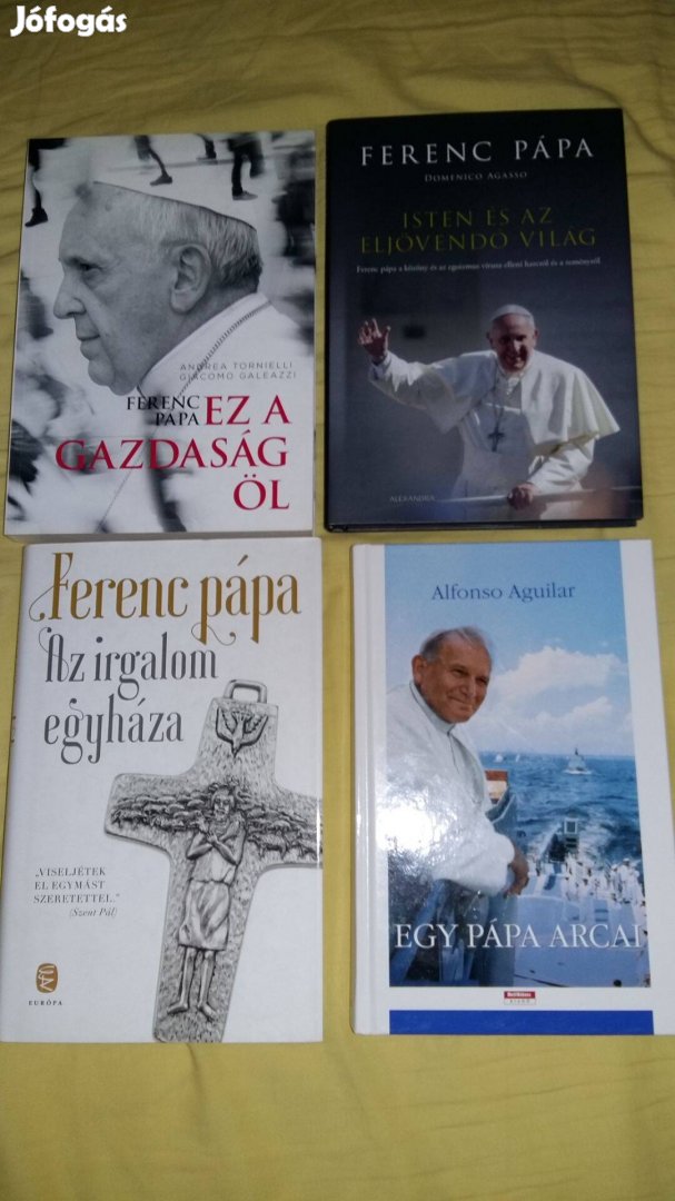 Ferenc pápa 4 db könyv 5000 ft-ért