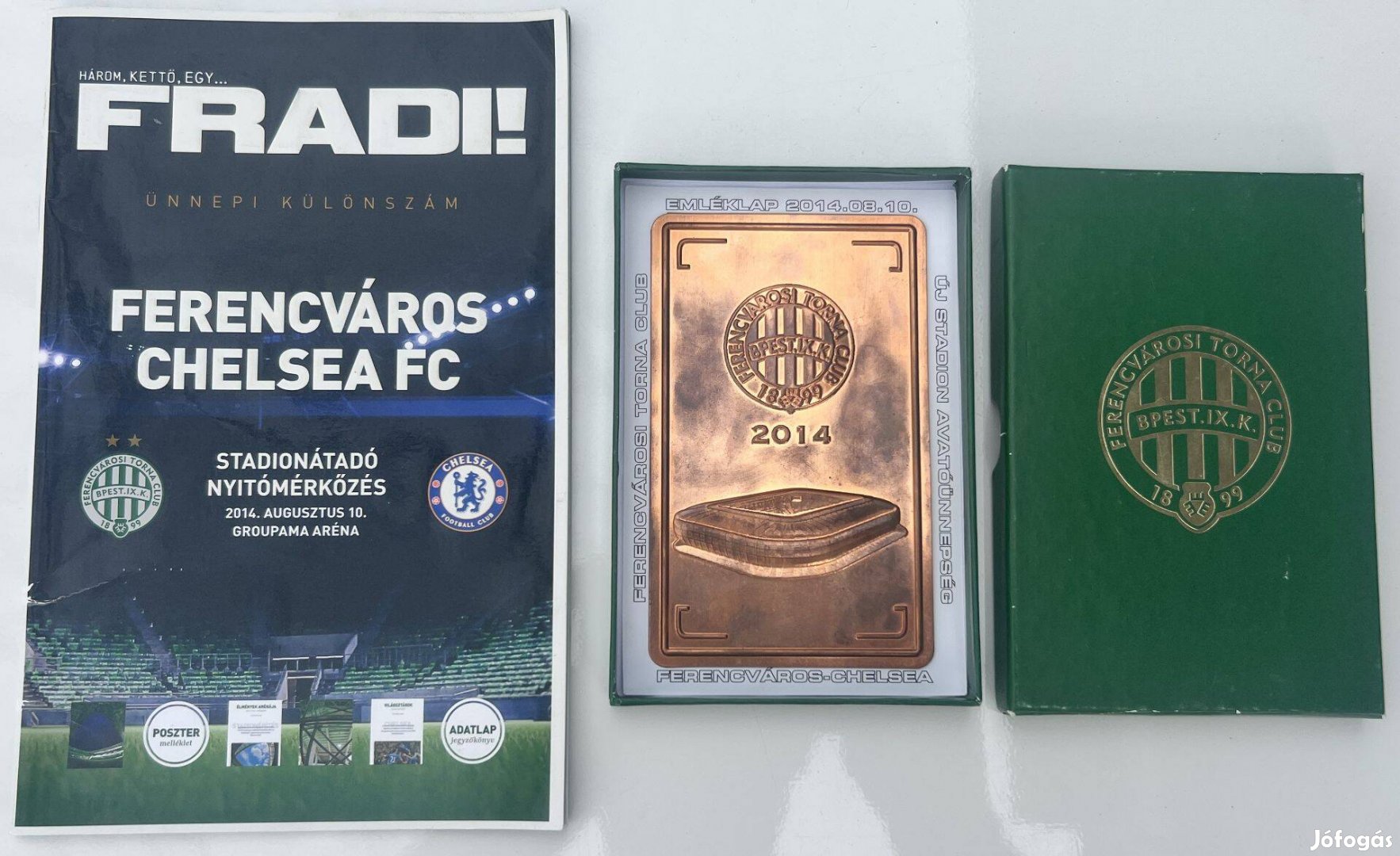 Ferencváros Chelsea 2014 Emlékplakett Fradi FTC emléklap