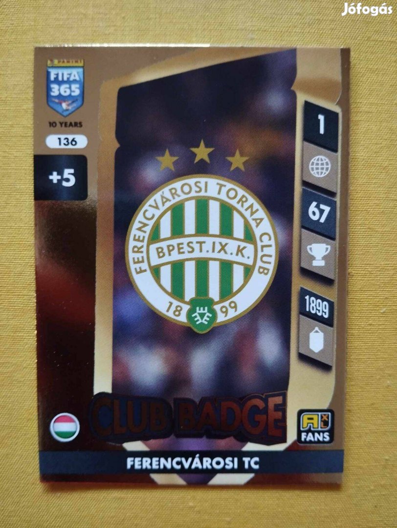 Ferencváros FTC FIFA 365 2025 Club badge csapatcímer focis kártya