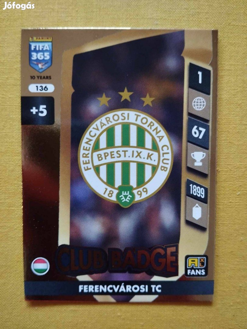 Ferencváros FTC FIFA 365 2025 Club badge csapatcímer focis kártya