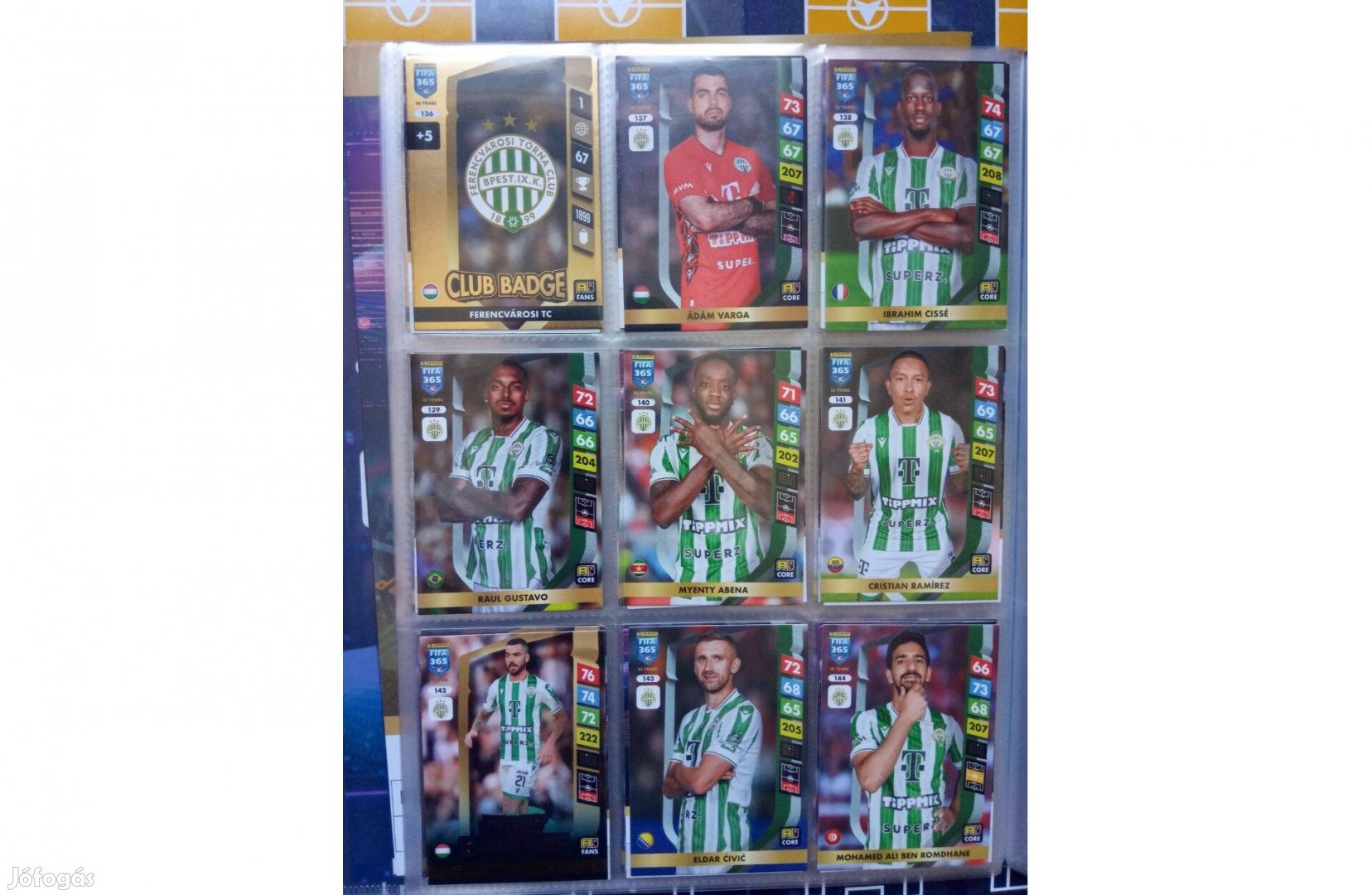 Ferencváros FTC Teljes sor Panini Fifa 365 2025 kártya