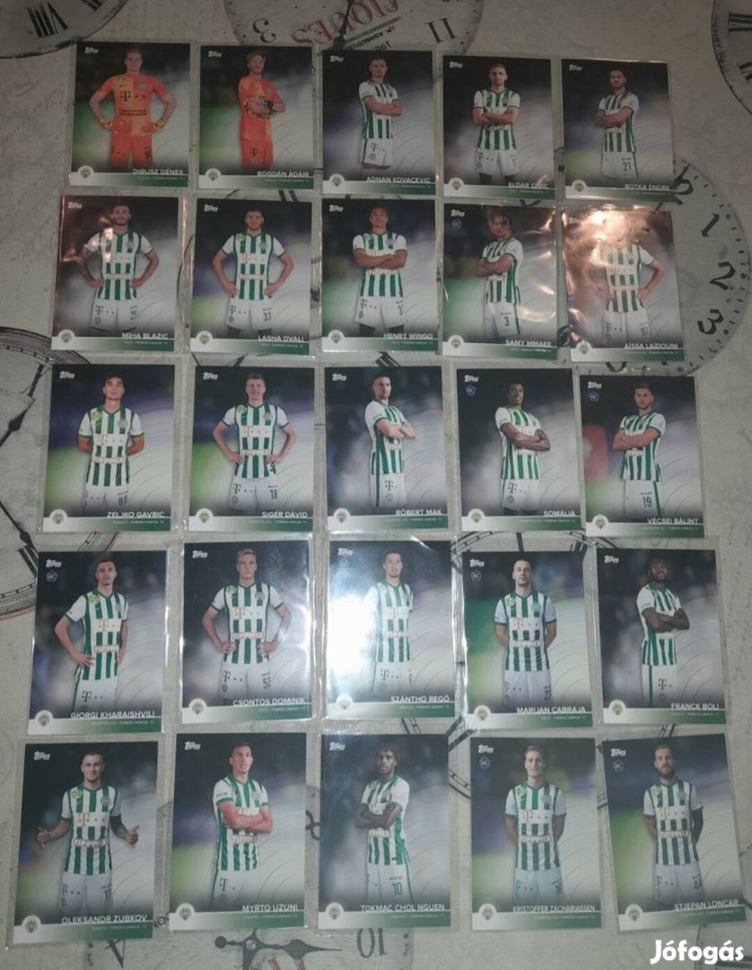 Ferencvárosi TC 2022-23 Topps 50 darabos focis kártya sor