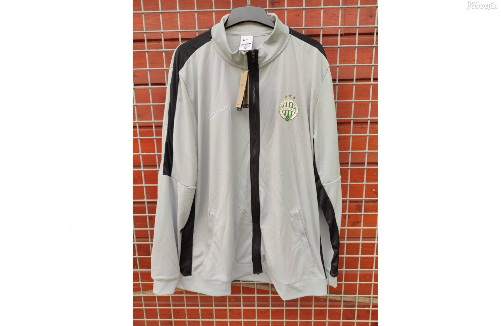 Ferencvárosi TC, FTC szürke eredeti Nike cipzáras pulóver (M, 2XL)