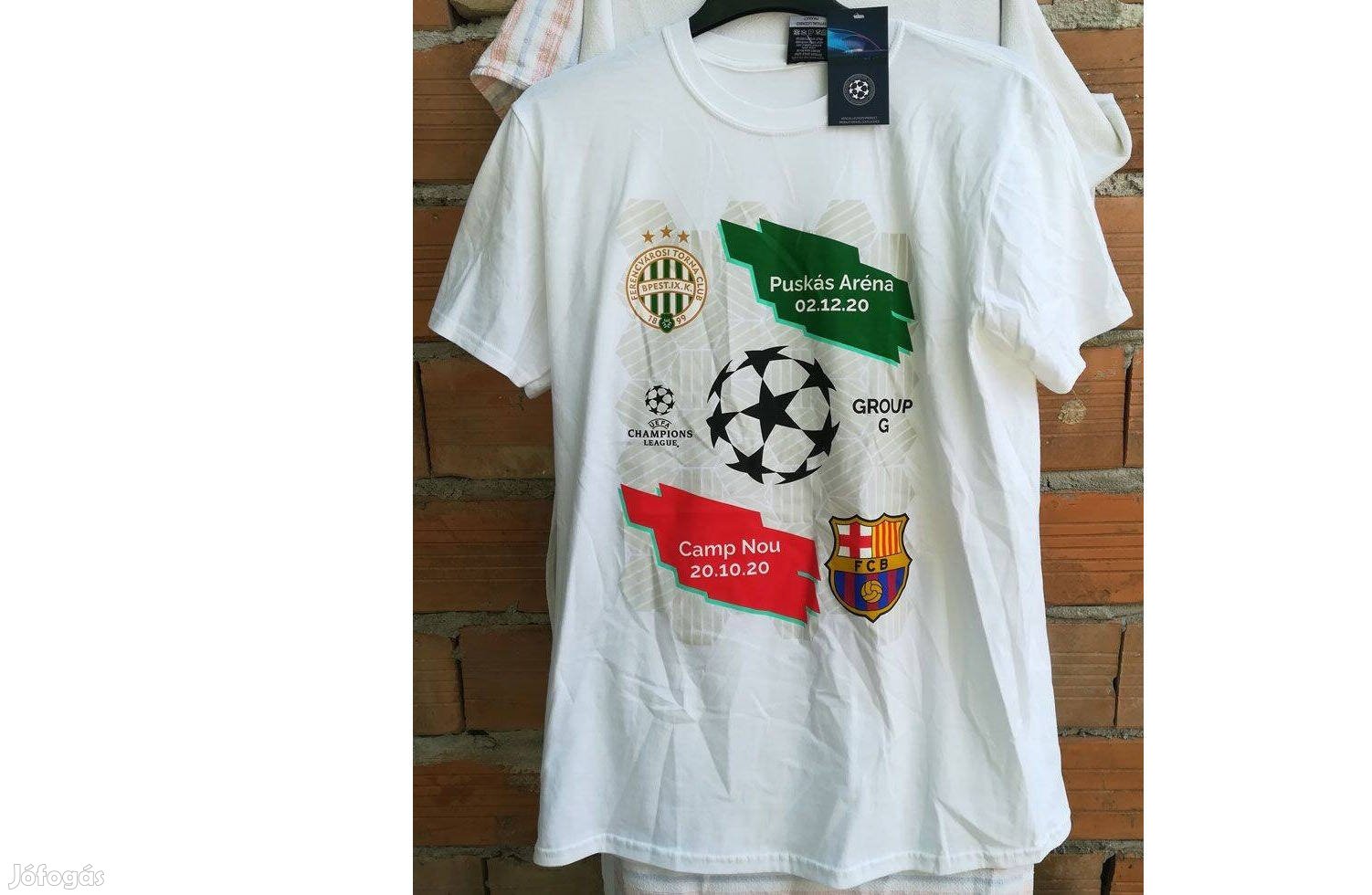Ferencvárosi TC - FC Barcelona fehér Bajnokok Ligája póló
