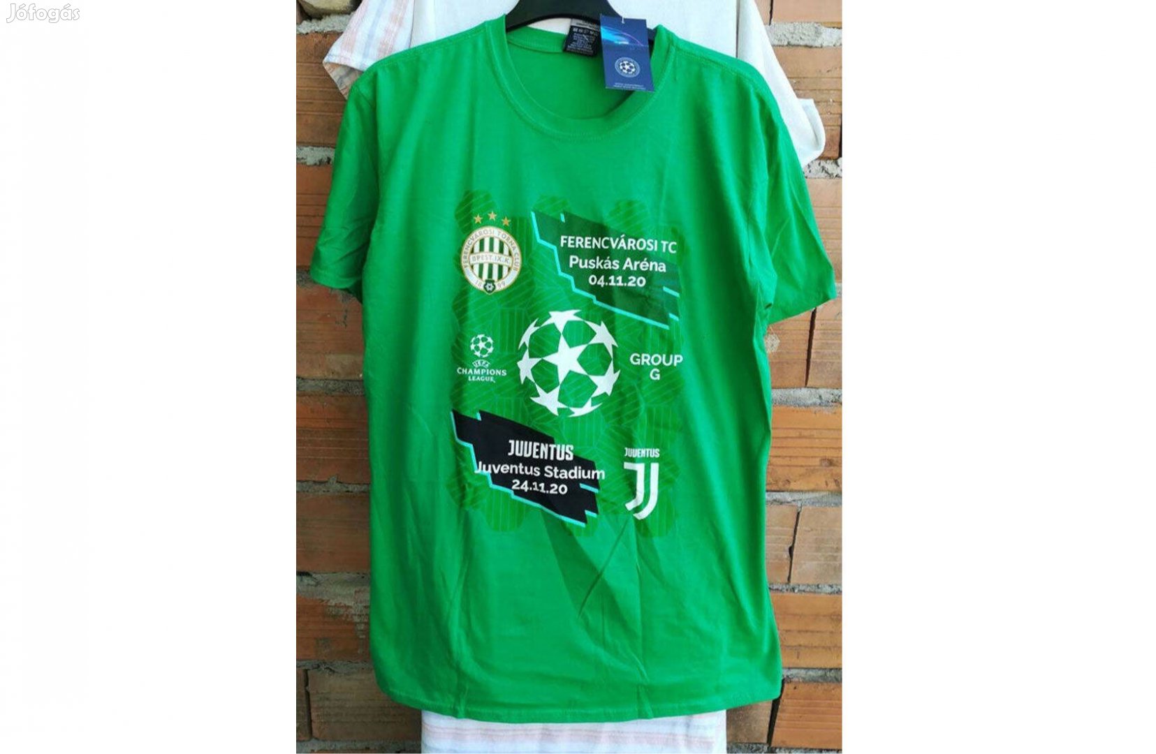 Ferencvárosi TC - Juventus zöld Bajnokok Ligája póló (XL)