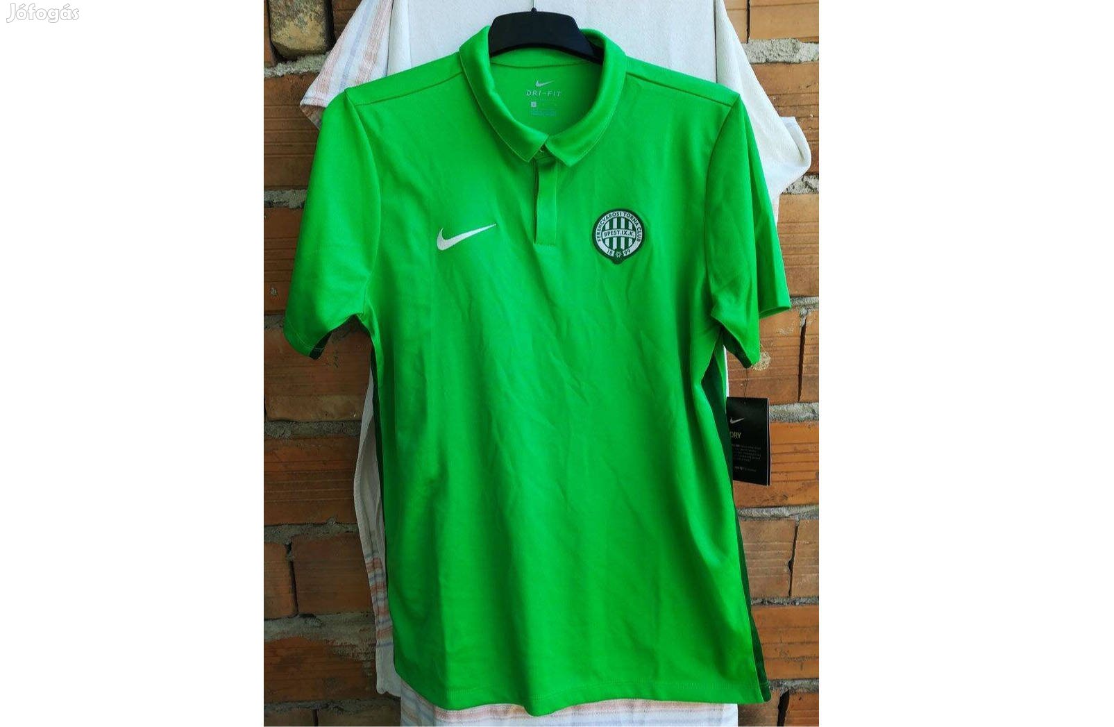 Ferencvárosi TC eredeti Nike galléros zöld póló (M, L)