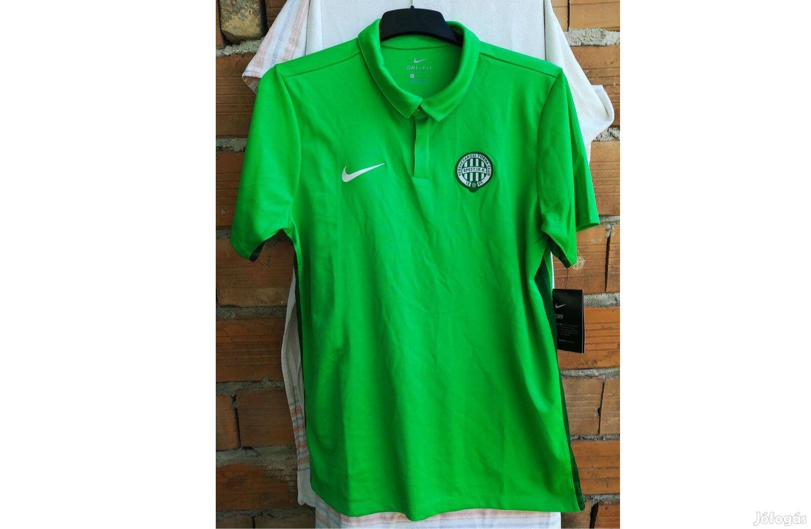 Ferencvárosi TC eredeti Nike galléros zöld póló (M, L)