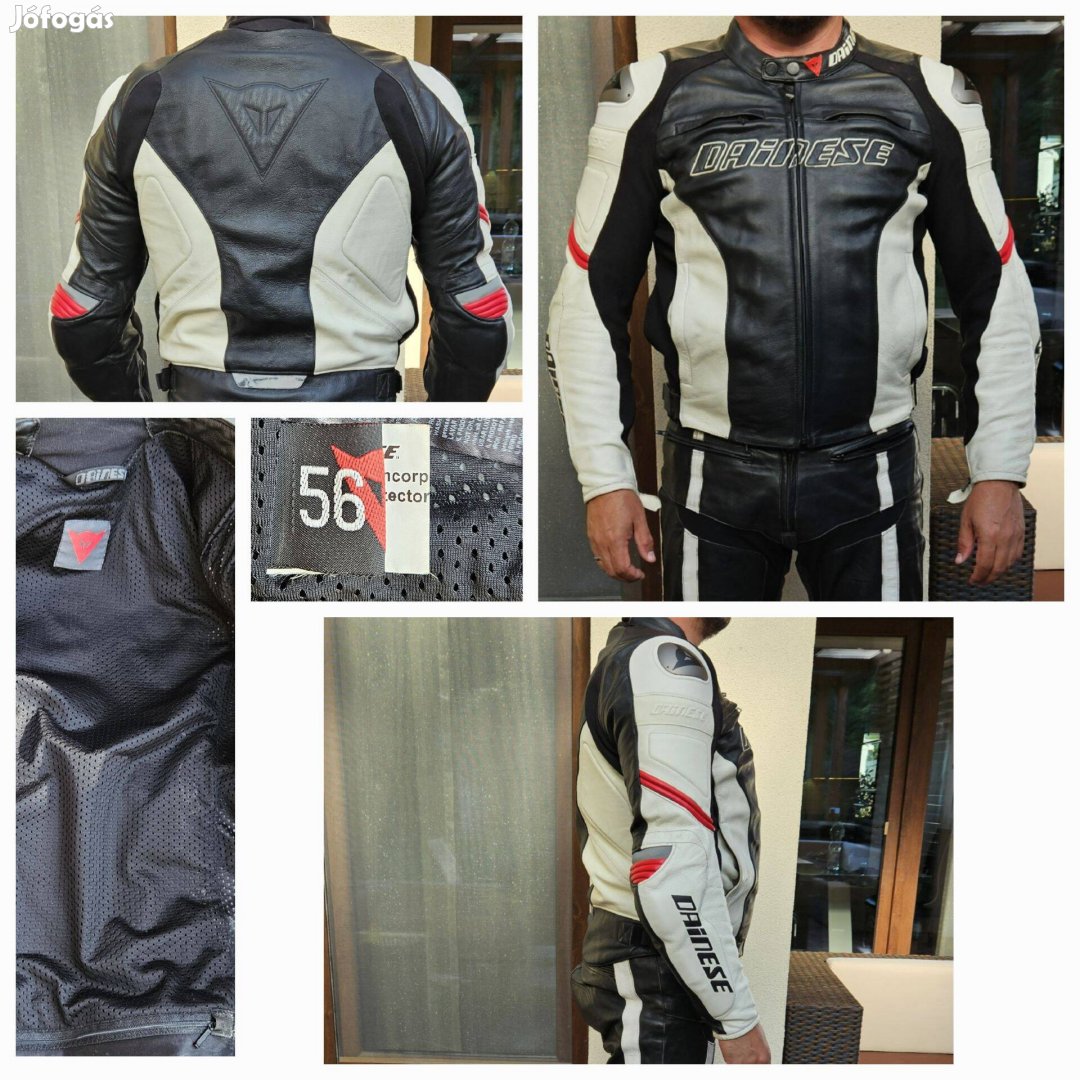 Férfi 56-os méretű, Dainese márkájú motoros bőrkabát