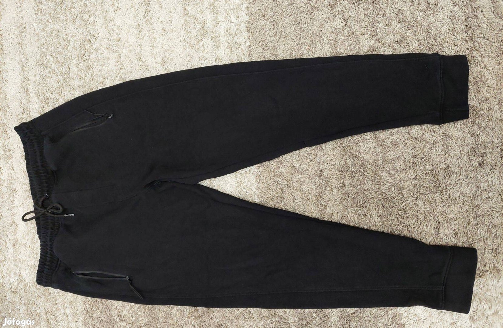 Férfi M Pull&Bear fekete szabadidő nadrág, jogger alsó