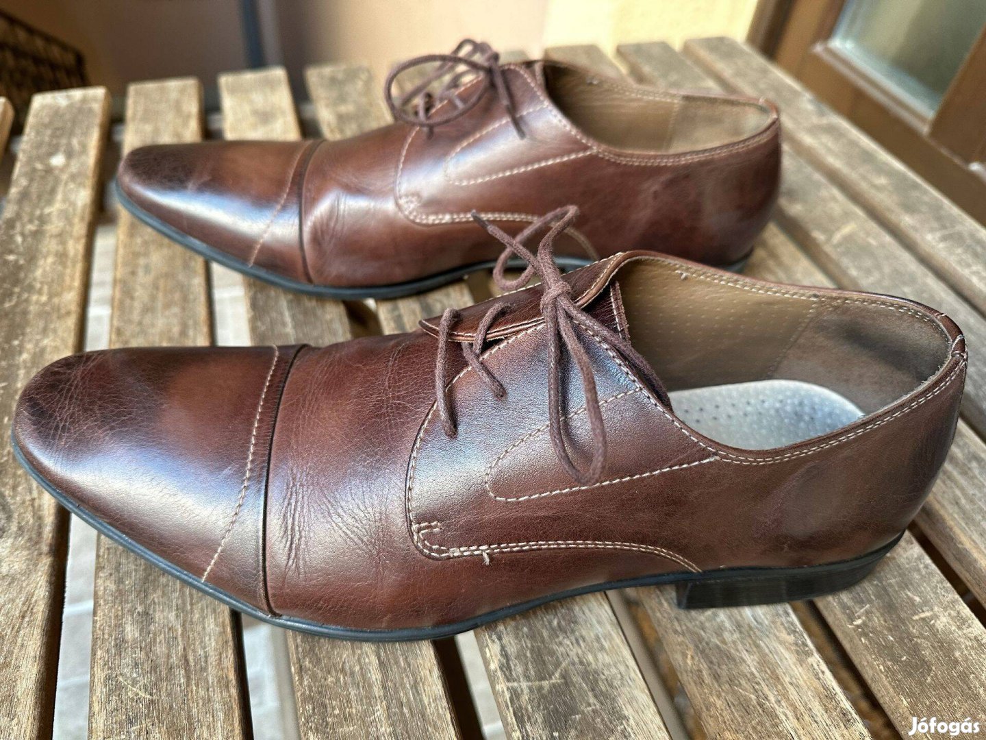 Férfi barna alkalmi cipő,45-ös méretben (Lasocki)
