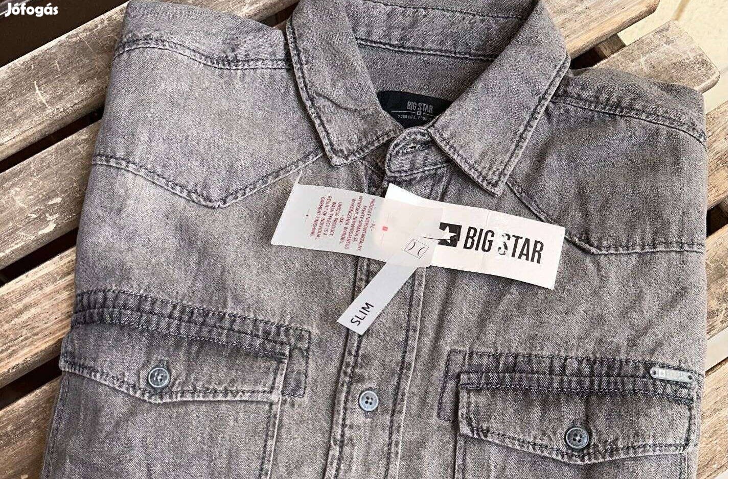 Férfi cimkés szürke farmering,S-es méretben (Big Star) Új