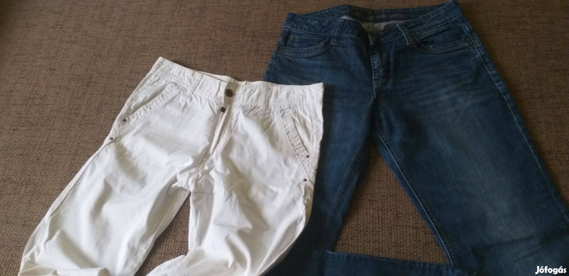 Férfi farmernadrág és fehér nadrág