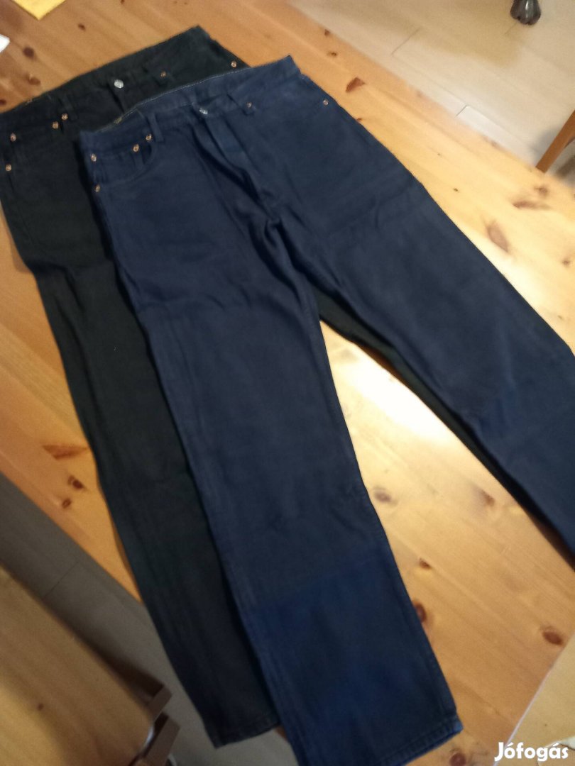 Férfi fekete, sötétkék Levis 501 farmernadrág /2db/