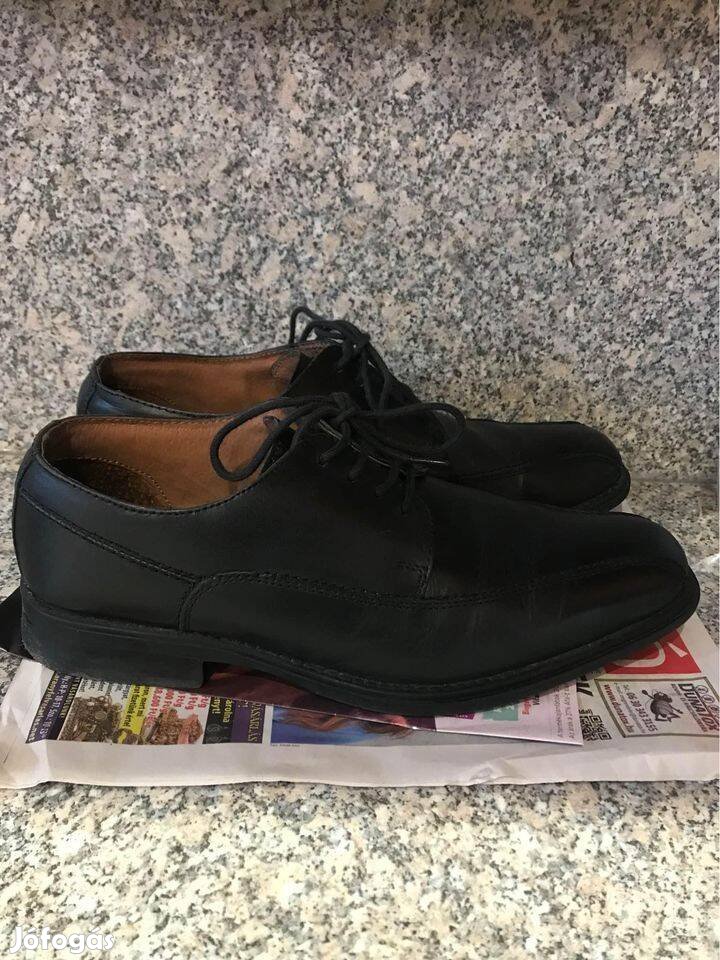 Férfi fekete bőrcipő 40-es hibátlanul eladó