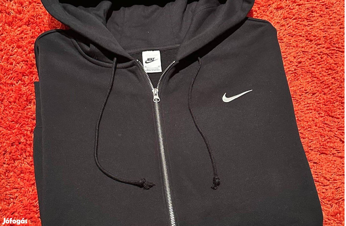 Férfi fekete kapucnis (Nike) felső (4XL-es méretben)