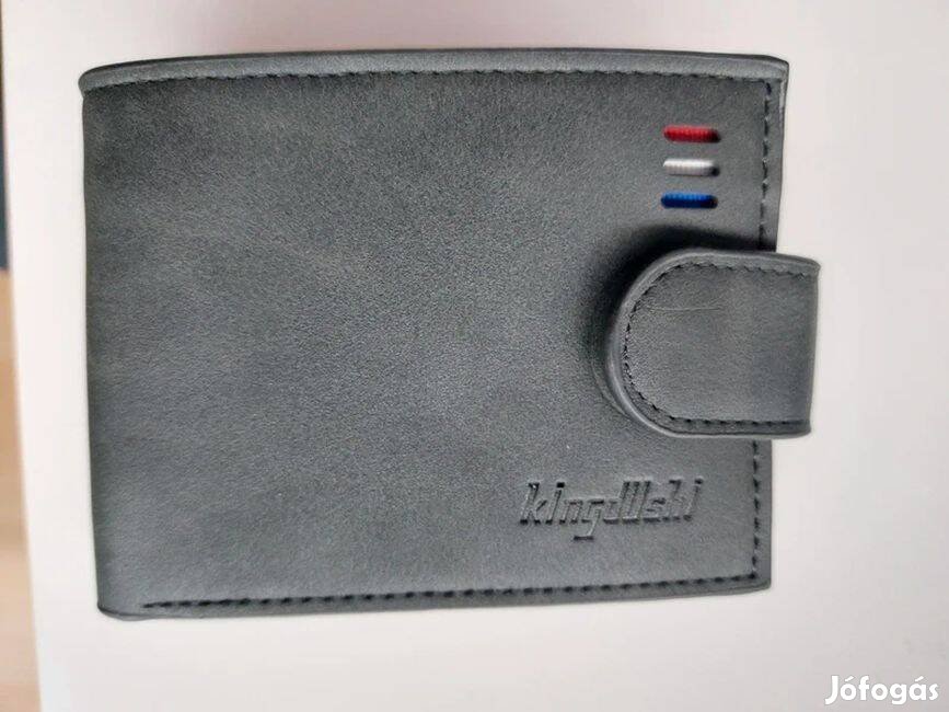 Férfi fekete műbőr pénztárca