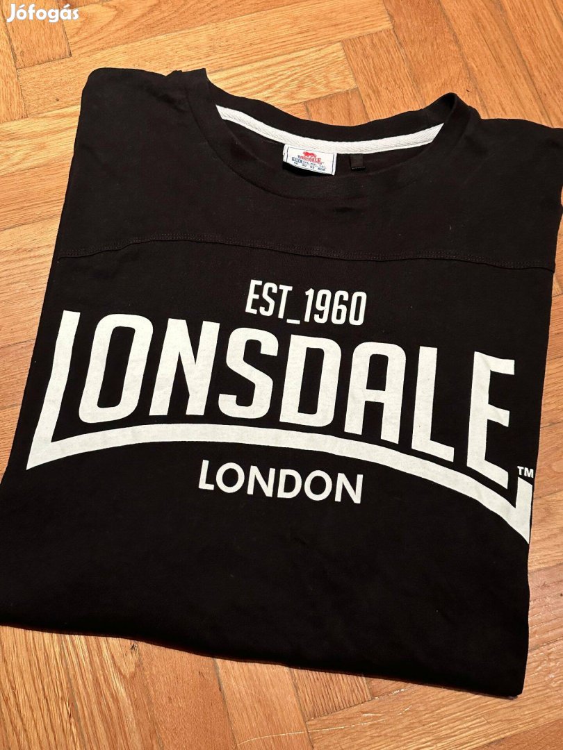 Férfi fekete póló,4XL-es méretben (Lonsdale) Nem használt