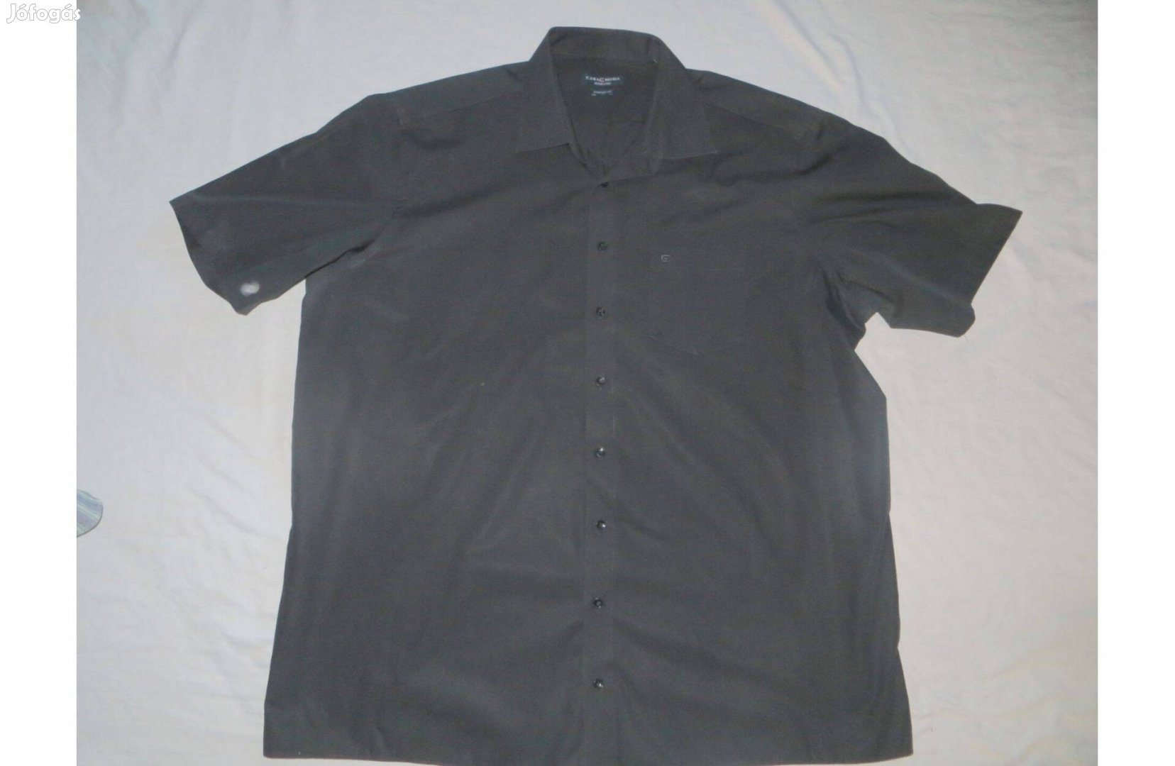Férfi fekete rövid ujjú ing 3XL 48-s mb: 152 cm h:85 cm Bugelfrei