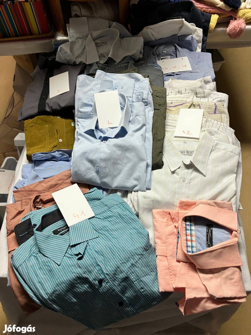 Férfi hosszú ujjú ingek S,L,38-46