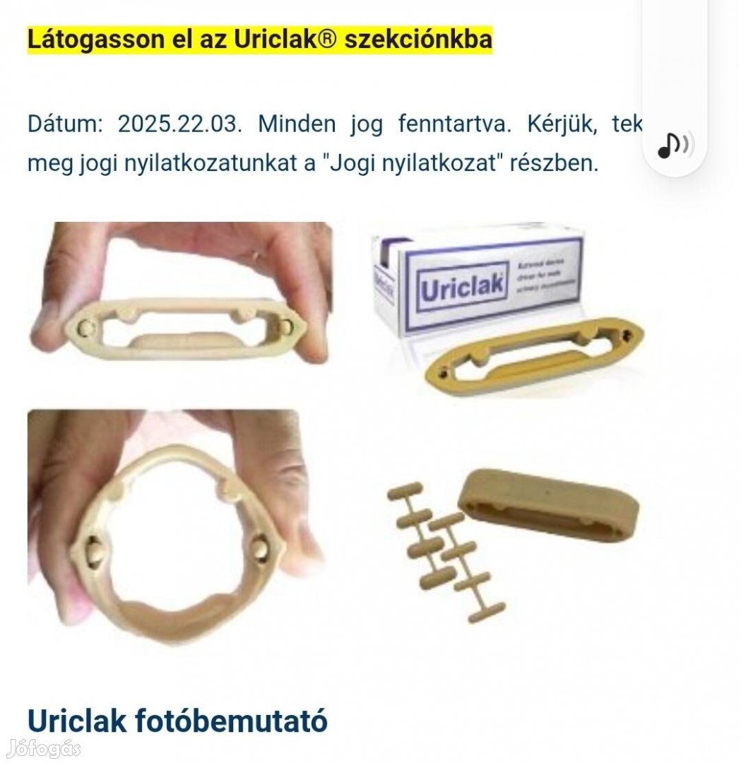 Férfi inkontinencia elleni gyűrű.
