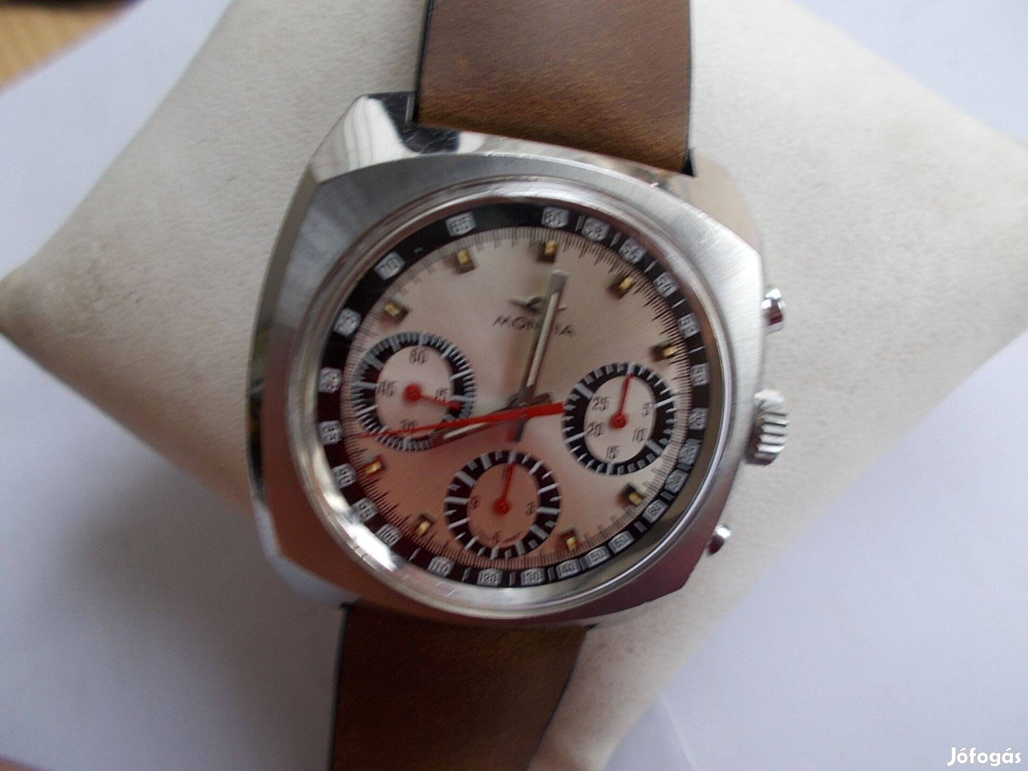 Férfi karóra vintage Valjoux 7736! chronograph! Mondia!1970!Gyönyörű!