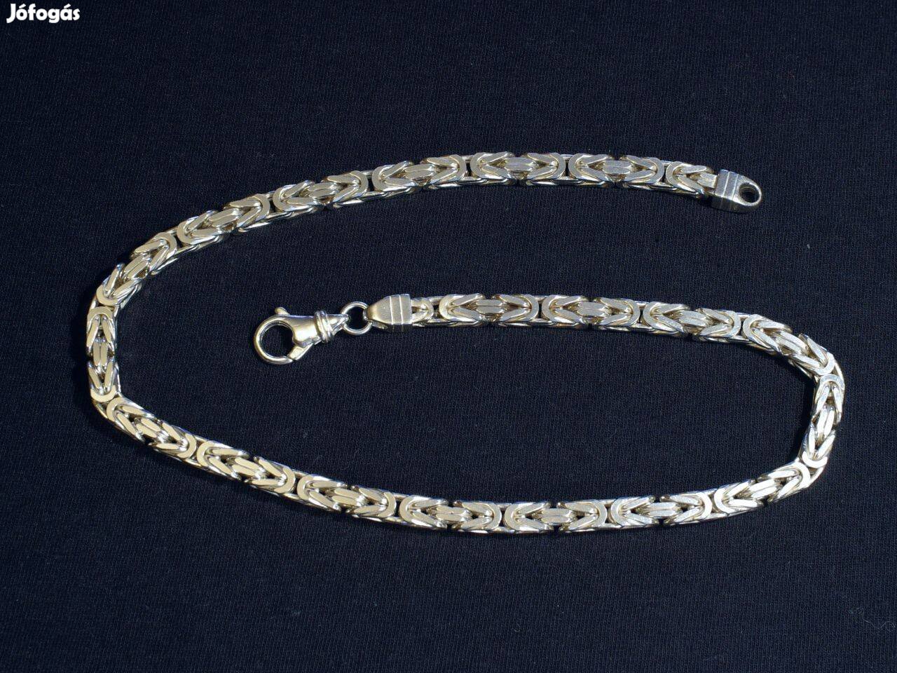 Férfi kocka király ezüst nyaklánc 132,7g eladó !