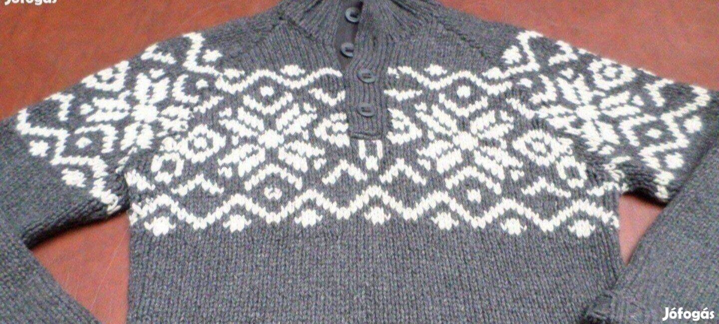 Férfi kötött gyapjú pulóver modern újszerű