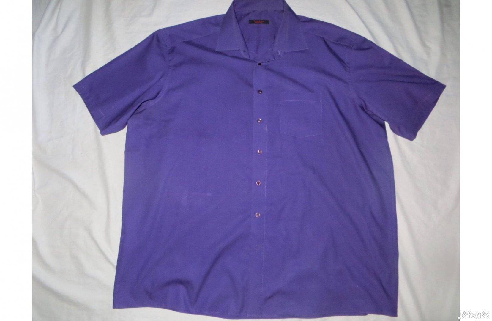 Férfi lila rövid ujjú ing 3XL 48-s mb: 154 cm h:86 cm Bugelfrei