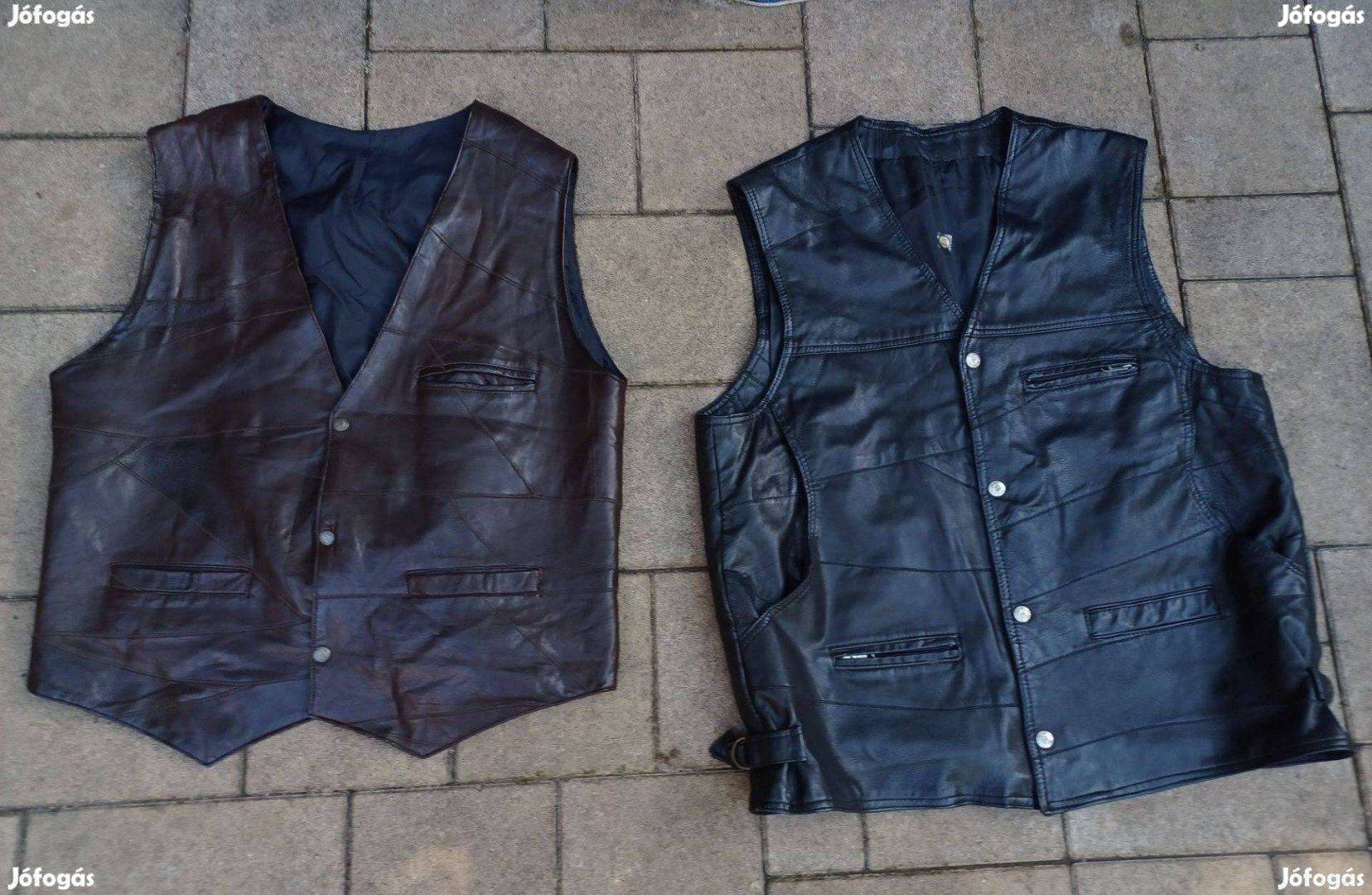 Férfi műbőr mellény L 2XL 2db