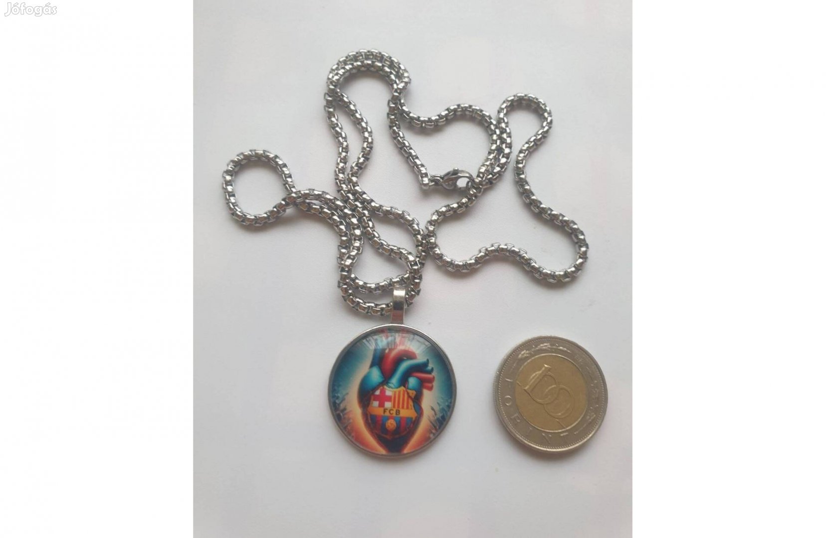 Férfi nyaklánc 60cmMedál Barcelona Fans Új