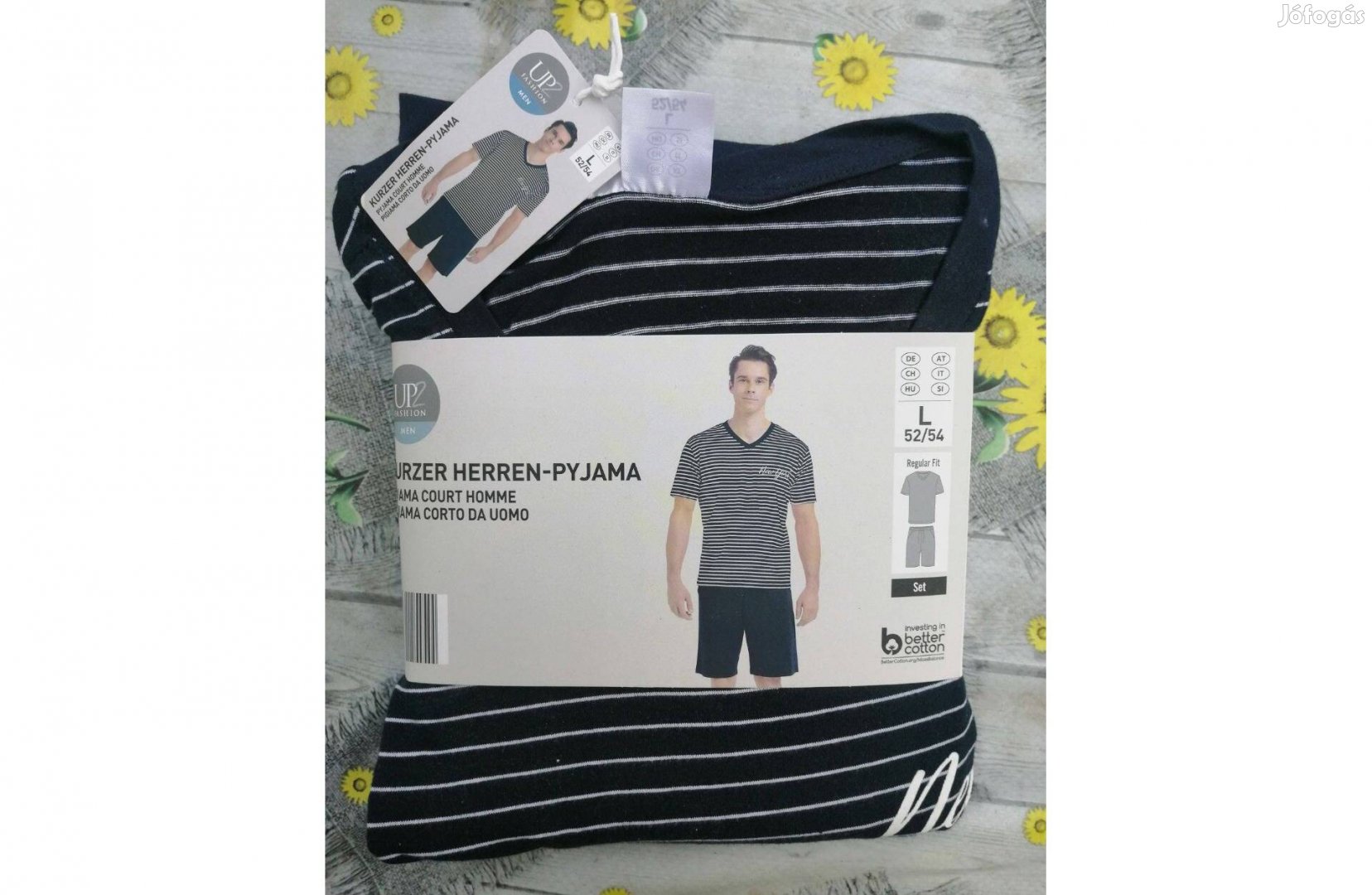Férfi pizsama rövid ujjú L új