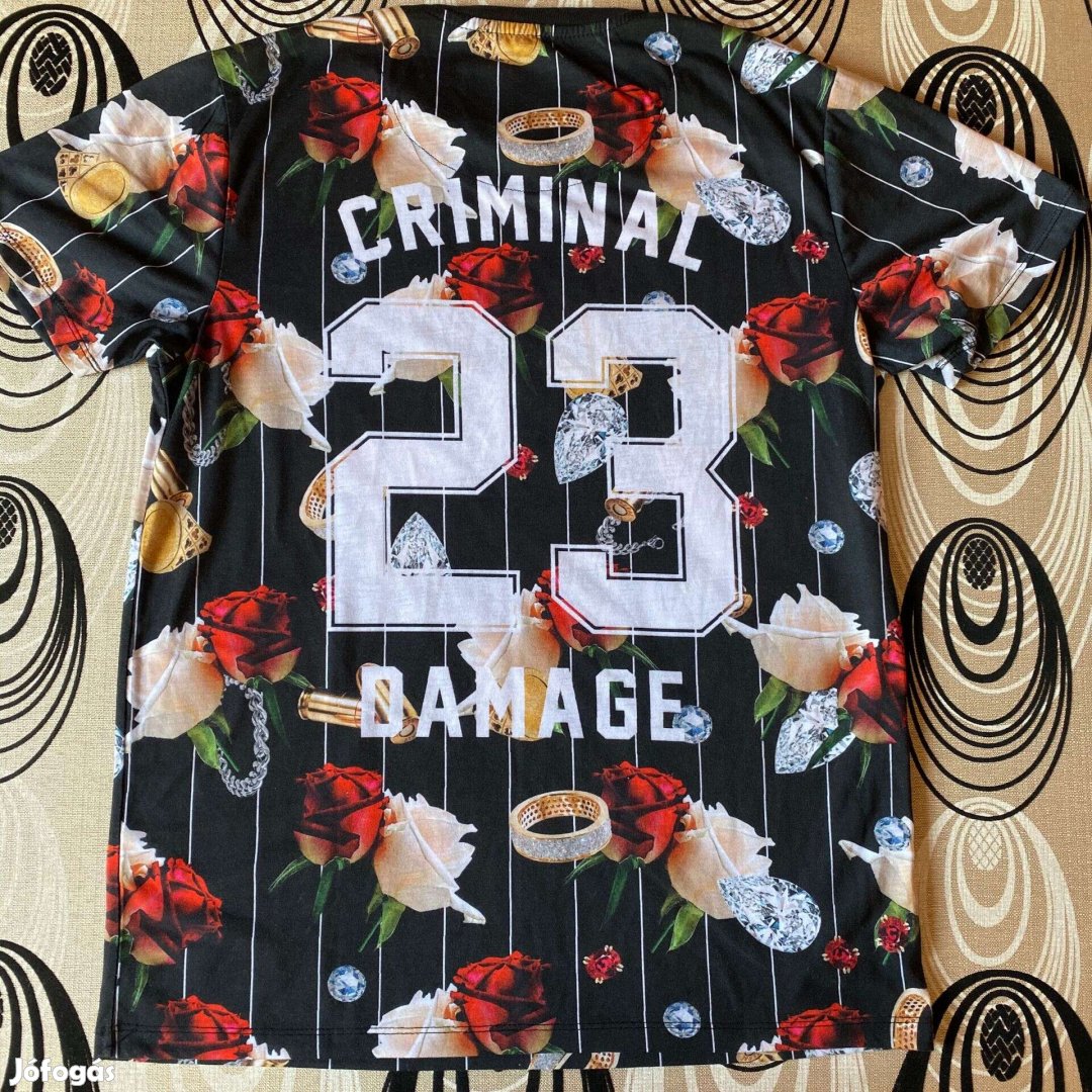 Férfi póló Criminal Damage diamond rose bullet 23 Jordan L