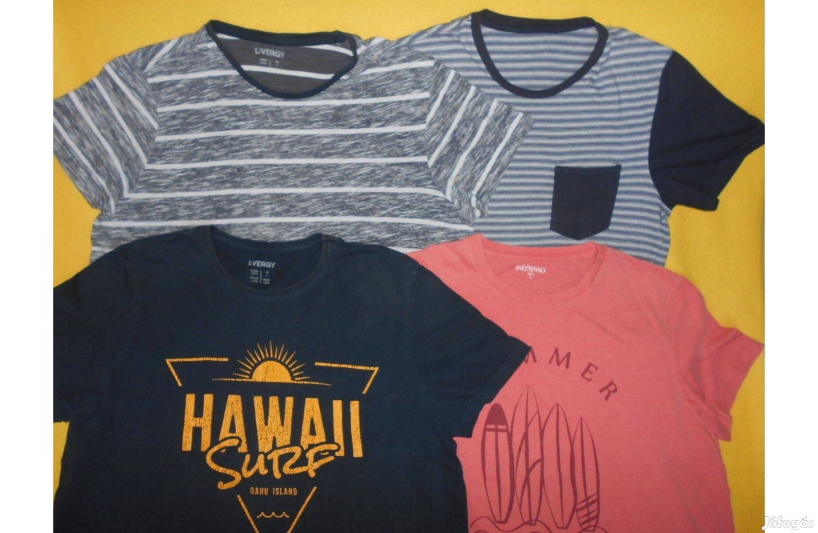 Férfi póló, L - es. Márkás, újszerű, divatos, rövid ujjú