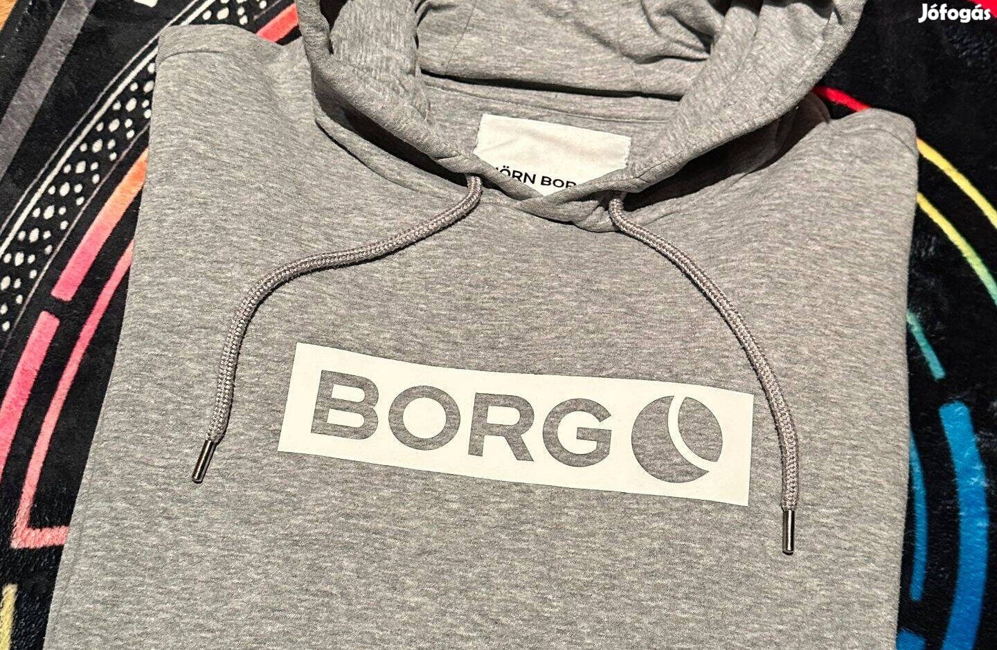 Férfi szürke Björn Borg kapucnis felső (XL-L-es méretben)