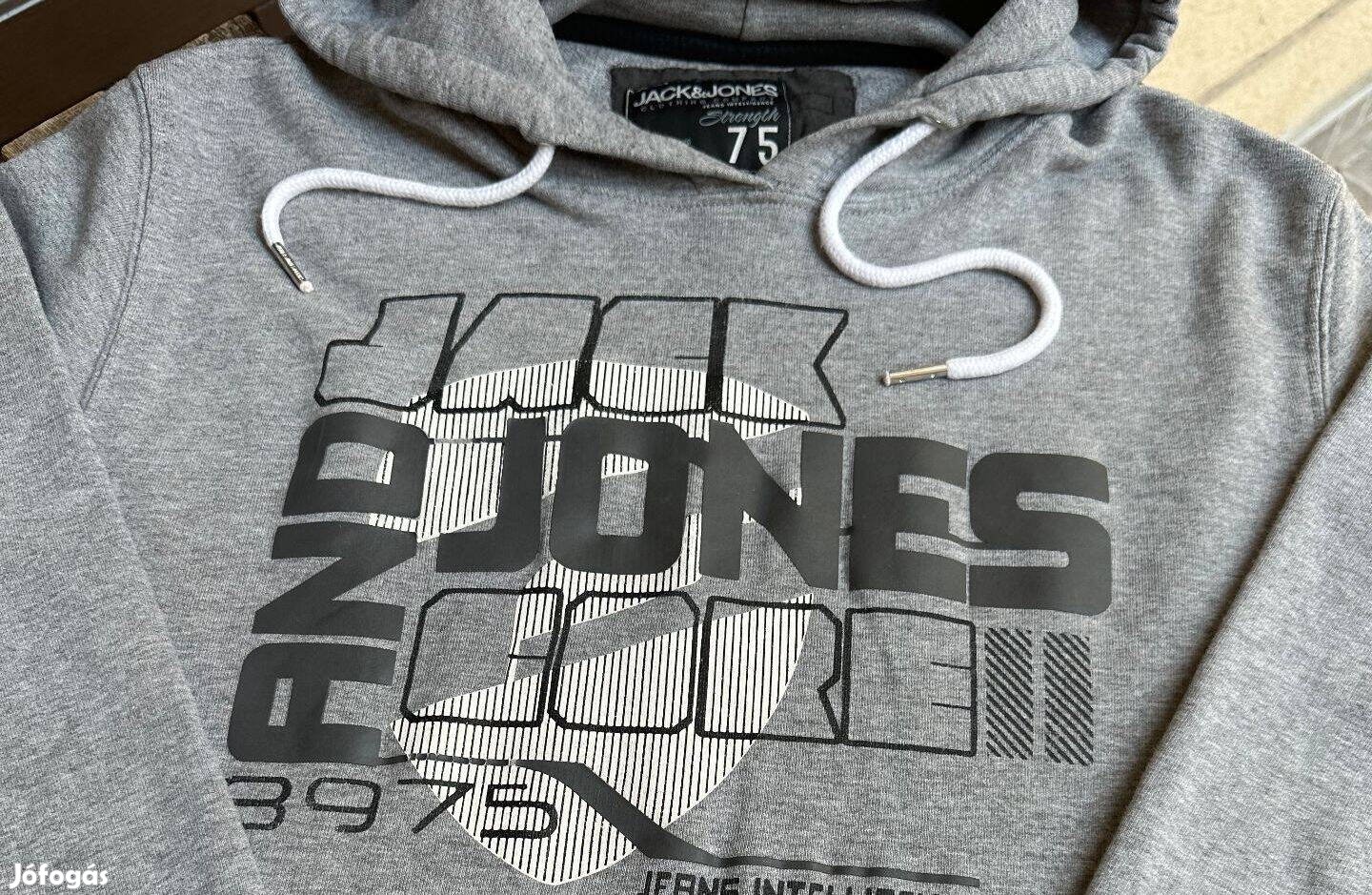 Férfi szürke kapucnis felső,M-L-es méretben (Jack & Jones)