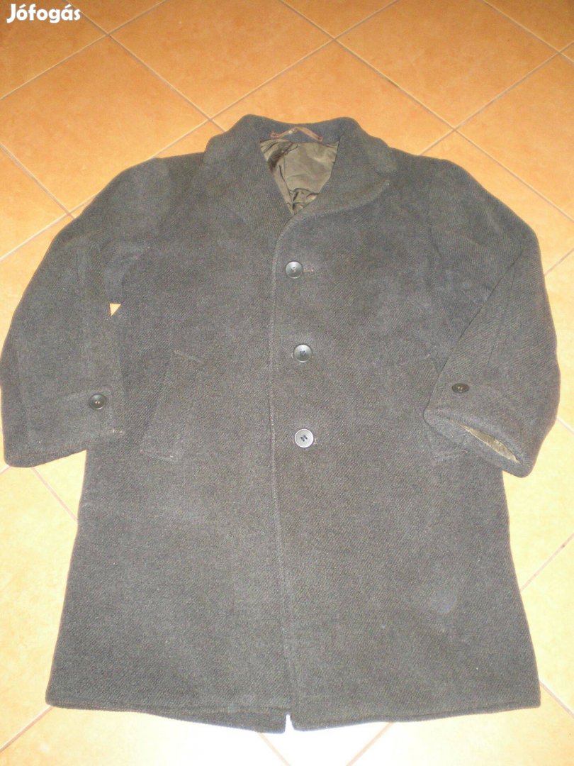 Férfi téli krombi kabát L-es XL-es sötétszürke színben L XL