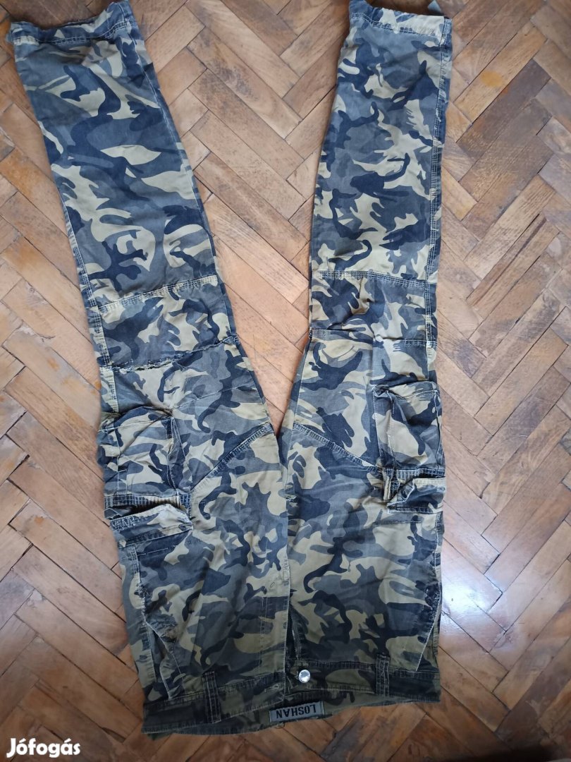 Férfi terepmintás Cargo hosszú nadrág 34