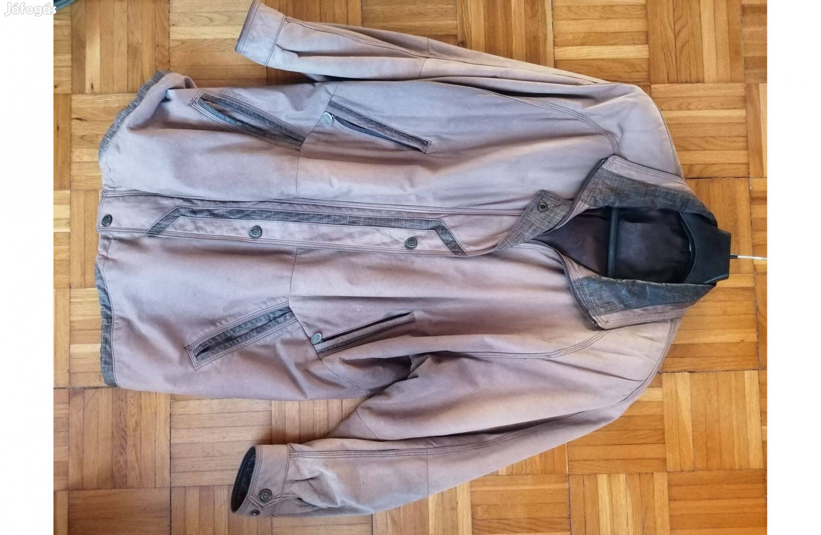 Férfi velúr bőr kabát eladó 44 - s ( XXL )