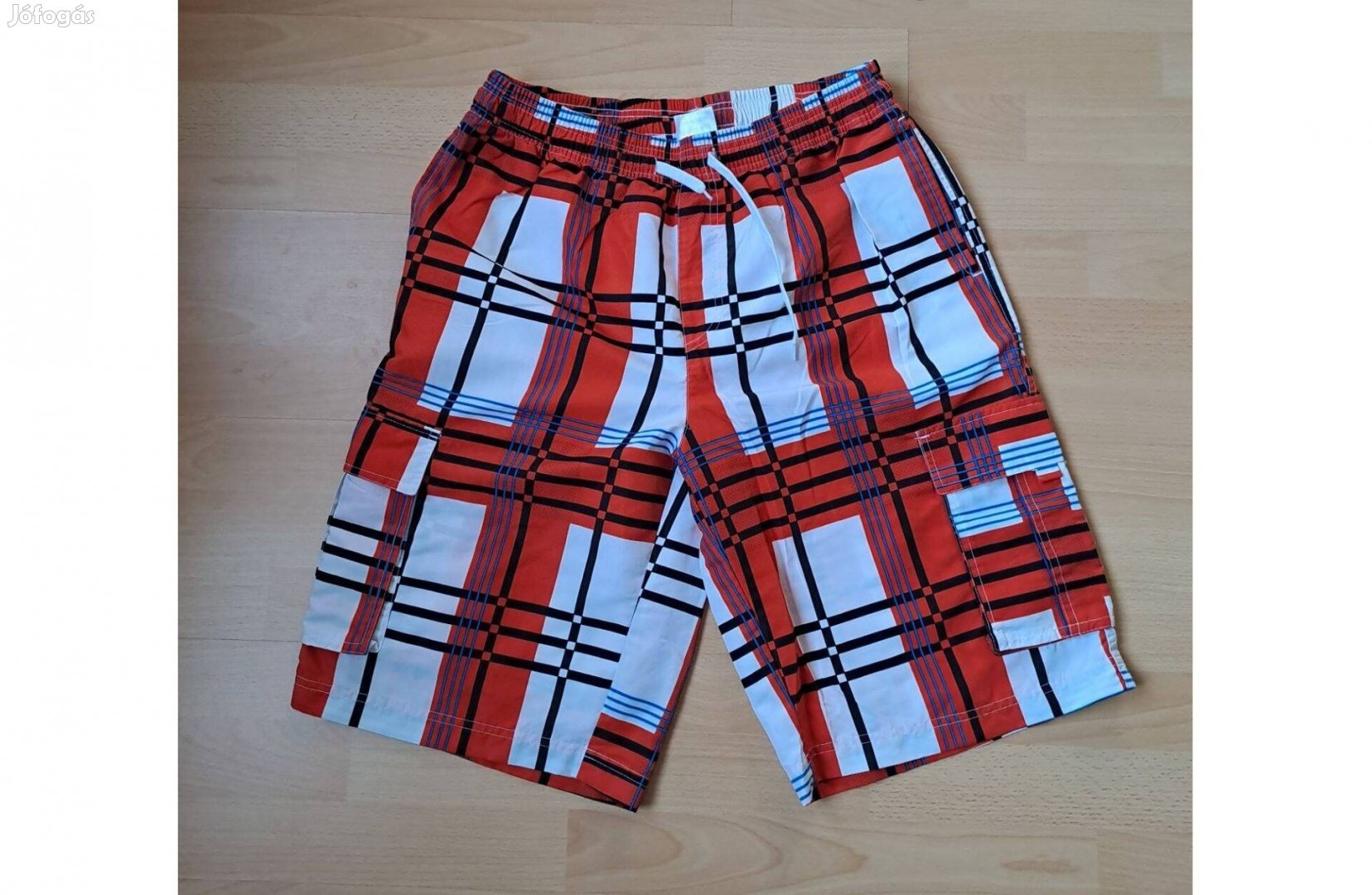 Férfi xl-es új fürdőnadrág rövidnadrág úszónadrág piros XL