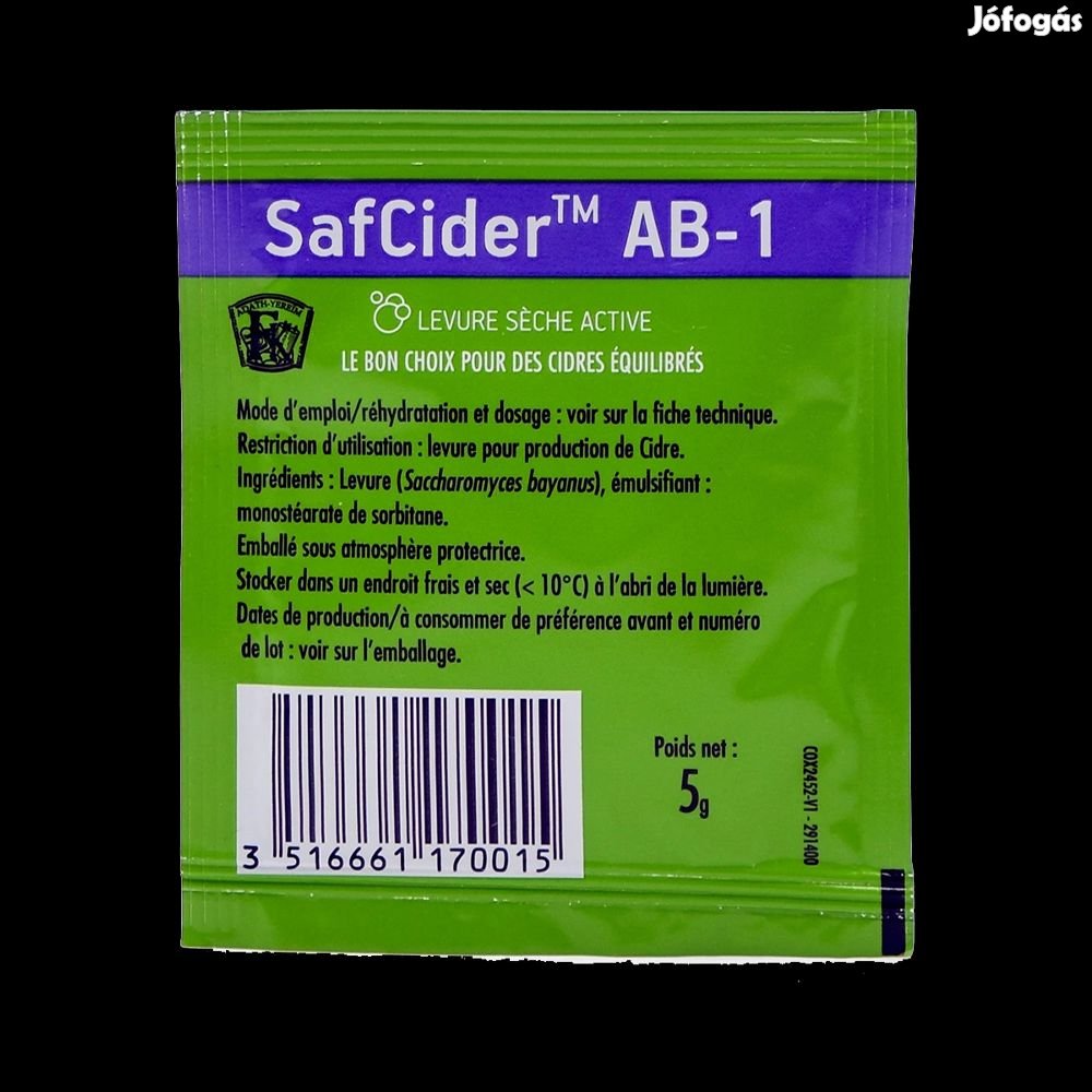 Fermentis SafCider AB-1 Szárított élesztő 5g (3373)